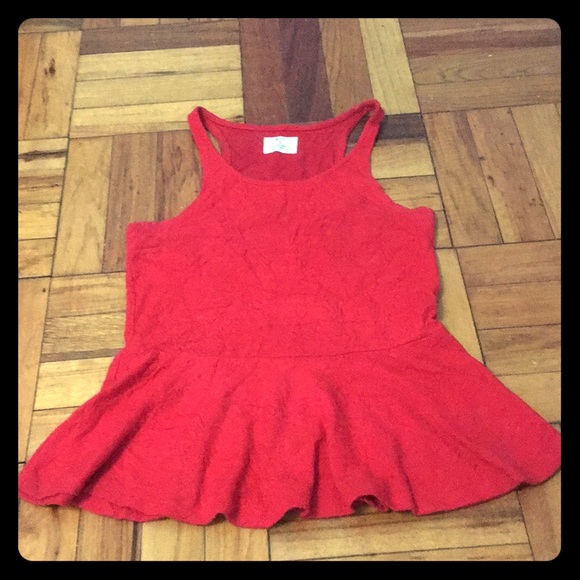 Anthropologie Tops - 🛍BOGO HALF OFF🛍 Anthropologie Red Peplum Top